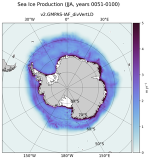 JJA JJA Climatology Map of Southern-Hemisphere Sea Ice Production