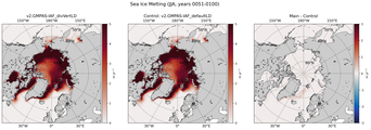 JJA JJA Climatology Map of Northern-Hemisphere Sea Ice Melting