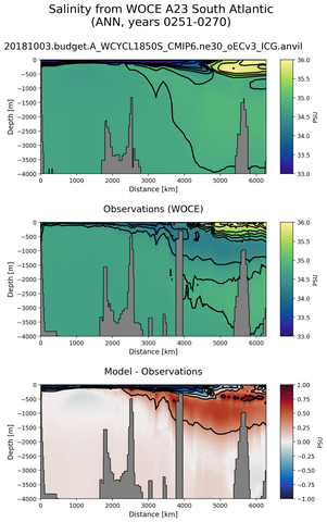 ANN Salinity from WOCE A23 South Atlantic ANN