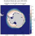 JJA Climatology Map of Southern-Hemisphere Broadband Albedo
