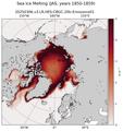 JAS Climatology Map of Northern-Hemisphere Sea Ice Melting