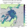 ANN Climatology Map of Northern-Hemisphere Fraction of Cell Covered in Ponds