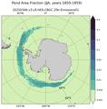 JJA Climatology Map of Southern-Hemisphere Fraction of Cell Covered in Ponds