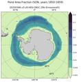 SON Climatology Map of Southern-Hemisphere Fraction of Cell Covered in Ponds