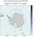 DJF Climatology Map of Southern-Hemisphere Sea Ice Production