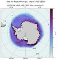 JJA Climatology Map of Southern-Hemisphere Sea Ice Production