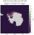 ANN Climatology Map of Southern-Hemisphere Ridged Ice Area per Unit Ice Area