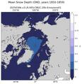 OND Climatology Map of Northern-Hemisphere Cell-Averaged Snow Depth