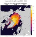 JAS Climatology Map of Northern-Hemisphere Snow Melt Rate