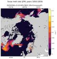 JFM Climatology Map of Northern-Hemisphere Snow Melt Rate