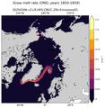 OND Climatology Map of Northern-Hemisphere Snow Melt Rate