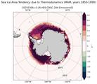 MAM Climatology Map of Southern-Hemisphere Sea Ice Area Tendency due to Thermodynamics