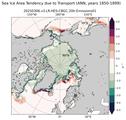 ANN Climatology Map of Northern-Hemisphere Sea Ice Area Tendency due to Transport