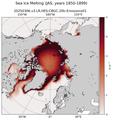 JAS Climatology Map of Northern-Hemisphere Sea Ice Melting