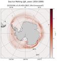 JJA Climatology Map of Southern-Hemisphere Sea Ice Melting