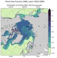 ANN Climatology Map of Northern-Hemisphere Fraction of Cell Covered in Ponds