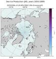 JAS Climatology Map of Northern-Hemisphere Sea Ice Production
