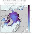 OND Climatology Map of Northern-Hemisphere Sea Ice Production