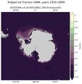 ANN Climatology Map of Southern-Hemisphere Ridged Ice Area per Unit Ice Area