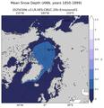 ANN Climatology Map of Northern-Hemisphere Cell-Averaged Snow Depth