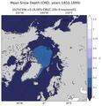 OND Climatology Map of Northern-Hemisphere Cell-Averaged Snow Depth