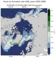 AMJ Climatology Map of Northern-Hemisphere Snow-ice Formation Rate