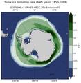 ANN Climatology Map of Southern-Hemisphere Snow-ice Formation Rate