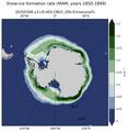 MAM Climatology Map of Southern-Hemisphere Snow-ice Formation Rate