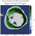 SON Climatology Map of Southern-Hemisphere Snow-ice Formation Rate