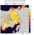 AMJ Climatology Map of Northern-Hemisphere Snow Melt Rate