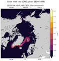 OND Climatology Map of Northern-Hemisphere Snow Melt Rate