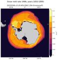 ANN Climatology Map of Southern-Hemisphere Snow Melt Rate
