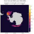 MAM Climatology Map of Southern-Hemisphere Snow Melt Rate