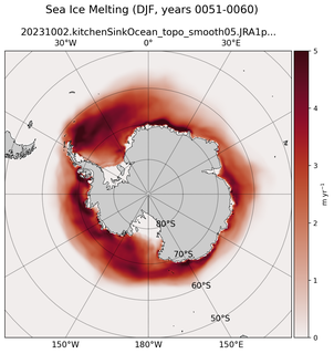 DJF DJF Climatology Map of Southern-Hemisphere Sea Ice Melting