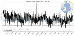 Transport through the Bering Strait Transect