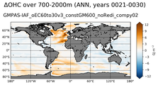ANN Anomaly in Ocean Heat Content over 700-2000m