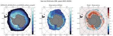 ON Climatology Map of Southern-Hemisphere Sea-Ice Thickness.