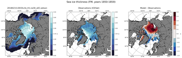 FM Climatology Map of Northern-Hemisphere Sea-Ice Thickness.