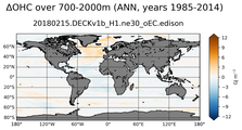 ANN Anomaly in Ocean Heat Content over 700-2000m