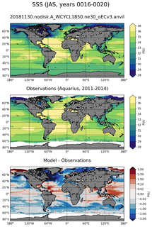 JAS Mean Sea Surface Salinity