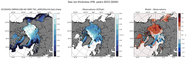 FM Climatology Map of Northern-Hemisphere Sea-Ice Thickness.