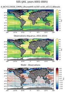 JAS Mean Sea Surface Salinity