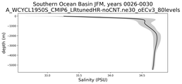 Southern Ocean Basin Salinity vs depth