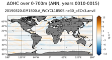 ANN Anomaly in Ocean Heat Content over 0-700m