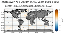 ANN Anomaly in Ocean Heat Content over 700-2000m