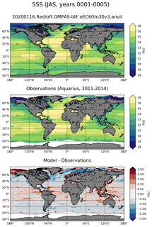 JAS Mean Sea Surface Salinity