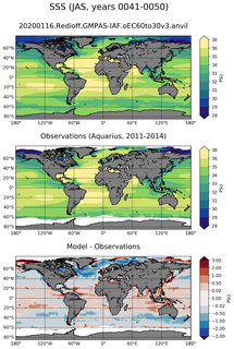 JAS Mean Sea Surface Salinity