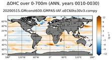 ANN Anomaly in Ocean Heat Content over 0-700m