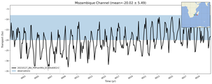 Transport through the Mozambique Channel Transect
