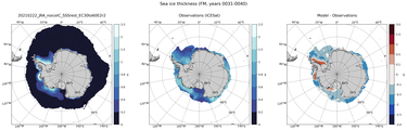 FM Climatology Map of Southern-Hemisphere Sea-Ice Thickness.